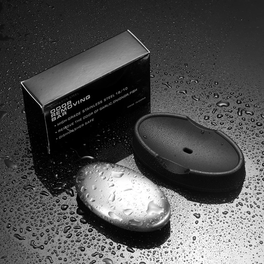 Metal Deodorizing Soap Removes Garlic Fishy Odors 304 Stainless Steel Hand Soap Base Kitchen Bathroom Cleaning Supplies