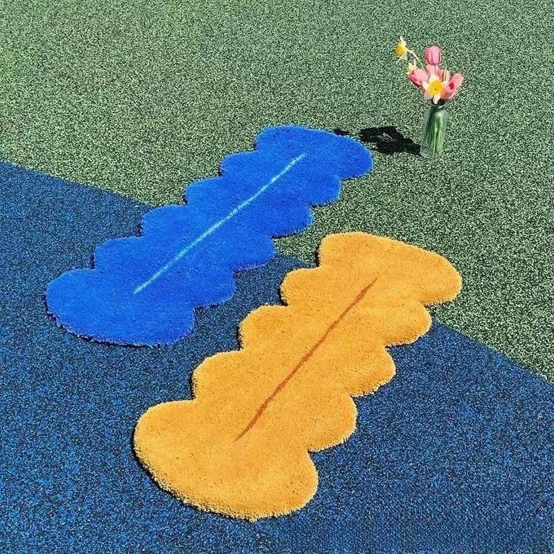 Modern Flocking Carpet for Bedroom Living Room Bathroom Soft Plush Long Runner Rug NonSlip Floor Mat Easy Clean Flocked Material