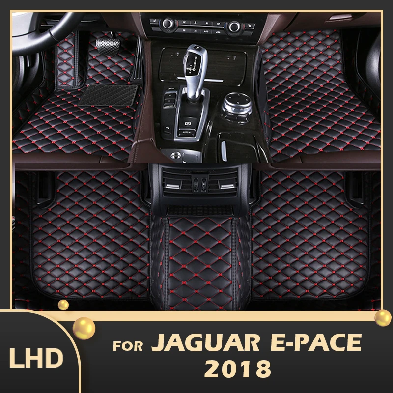 Tapis de coffre de voiture en cuir personnalisé, pour Jaguar e-pace 2018,  tapis de sol de coffre arrière, plateau, tapis de boue - AliExpress