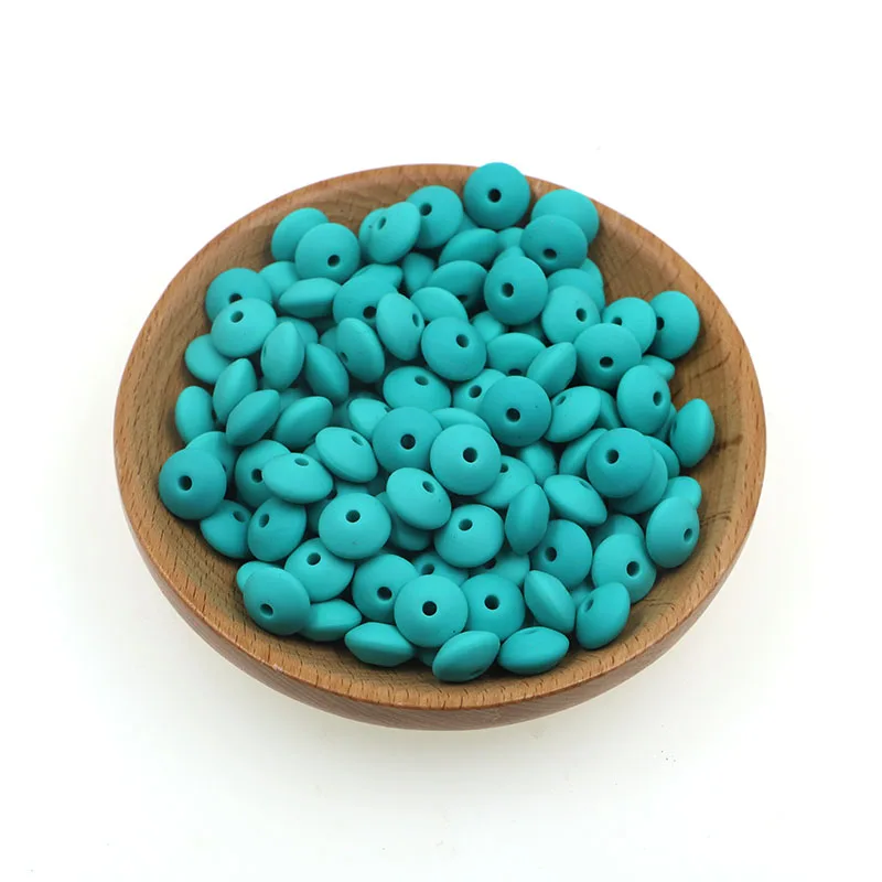 Silicone Lentil Spacer Beads for DIY Accessories (12mm, Multiple Quantities Available)