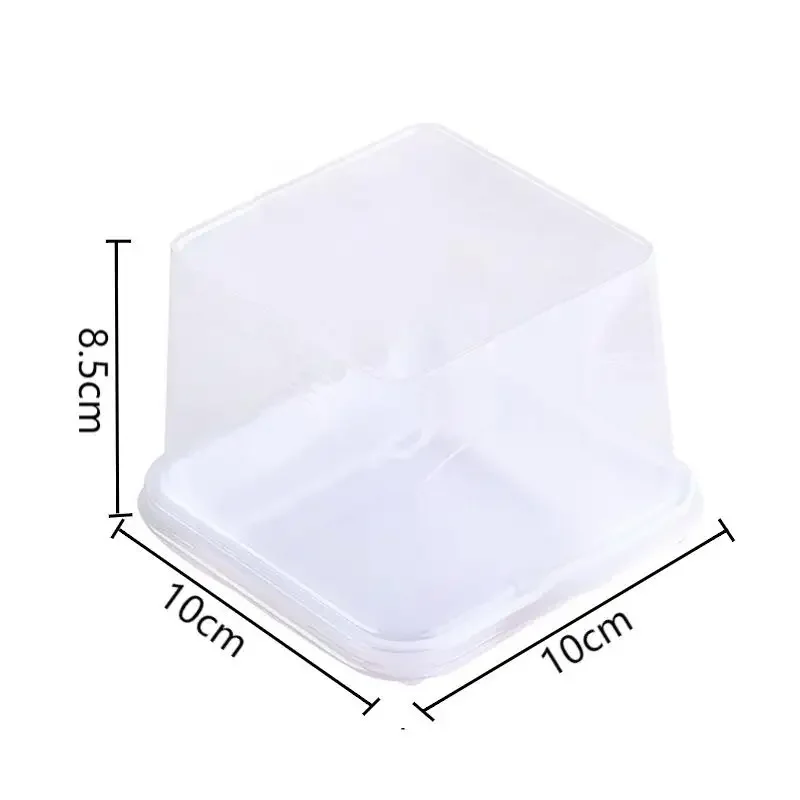 JEUIHAU 100pcs White Square Cake Boxes with Clear Lids, 4.7 JEUIHAU 100pcs White Square Cake Boxes with Clear Lids, 4.7