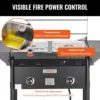 Propane Deep Fryer, Double Burners Commercial Fryer, 16 Qt Stainless Steel Cooker with Removable Baskets & Lids & Tanks, Oil Fry 4