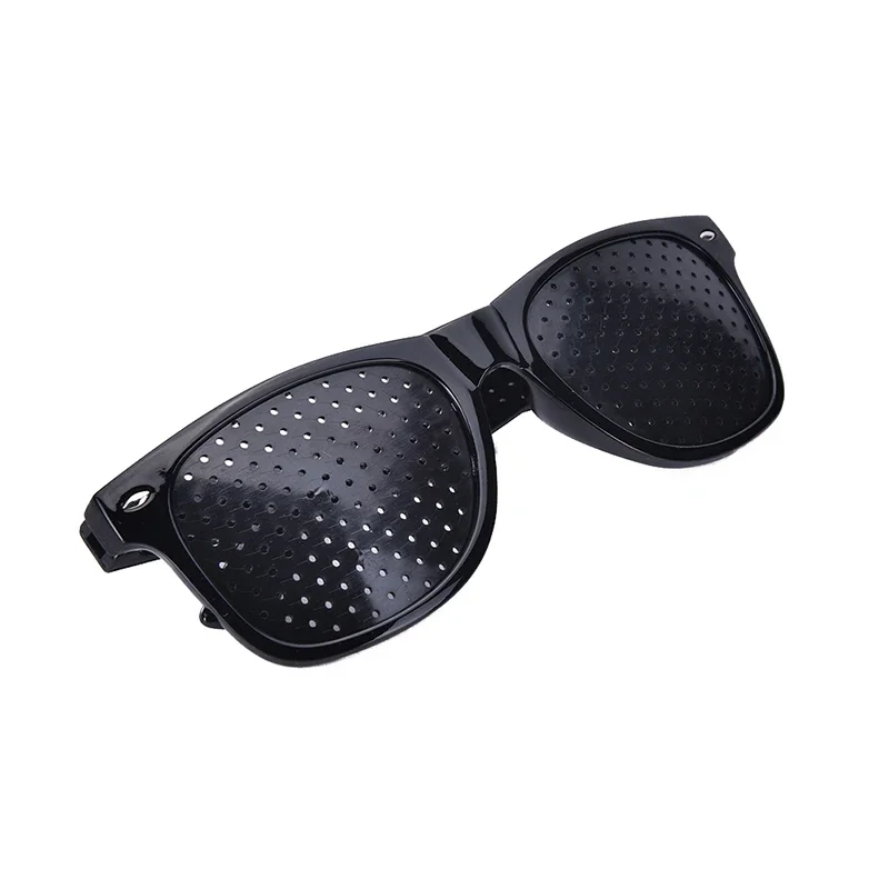 

Black Unisex Vision Care Pin Eye Exercise Eyeglasses Pinhole Glasses Eyesight Improve Plastic High Quality
