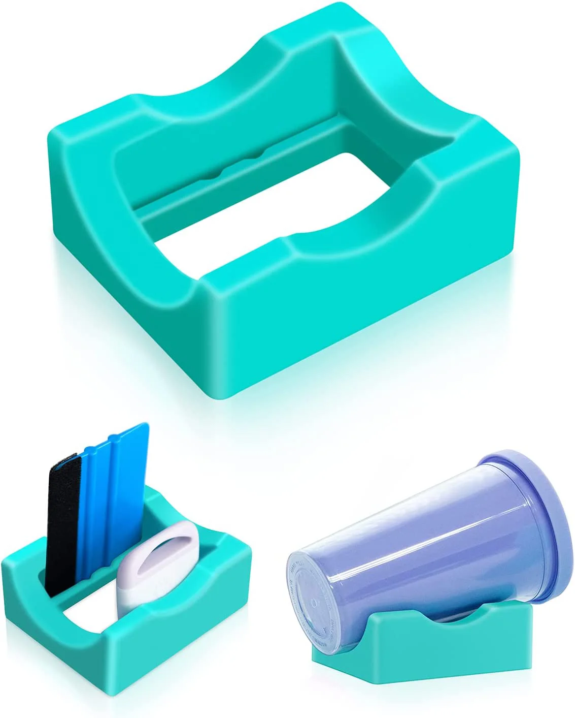 MokGlasCupCradleSiliconenBekerhouderMetBouwtInSlotGlashouder