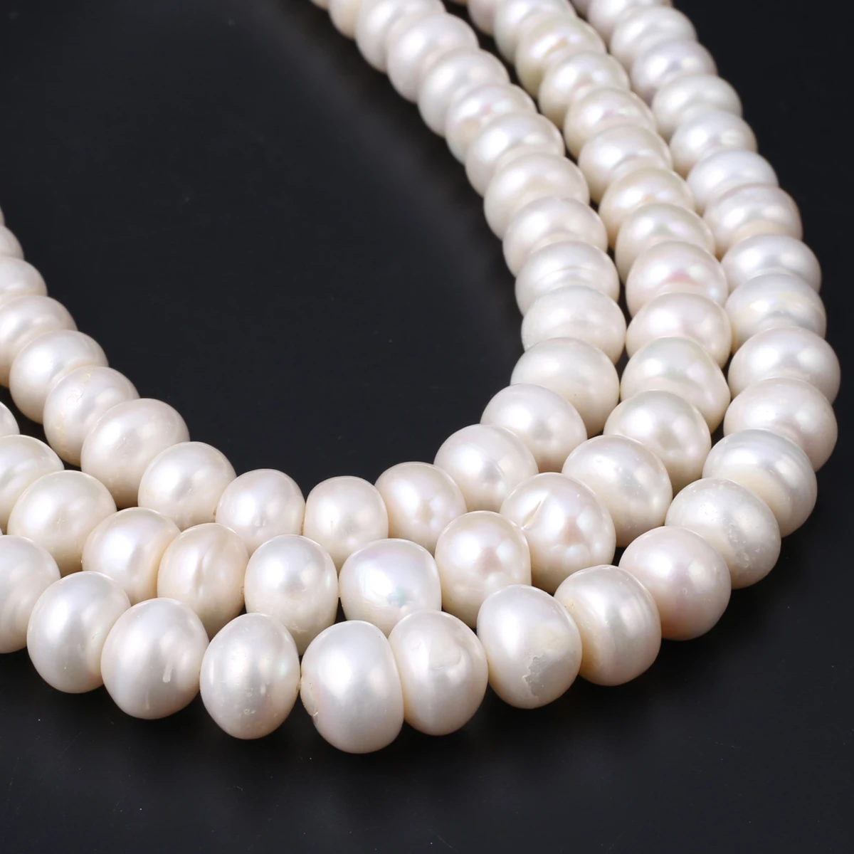 High Gloss White Round Natural Freshwater Pearl 11-12mm Loose Spacers Beads Charms Bracelet Necklace For Women Jewelry Making