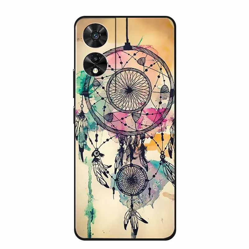 Black Geometric Silicone TPU Phone Case - Soft Back Cover Shield