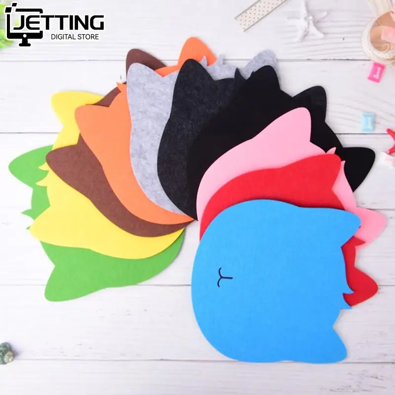 1pc Creative Optical Trackball PC Thicken Mouse Pad Felt Cloth Universal Cute Cat MousePad Mat for Laptop Computer Tablet PC