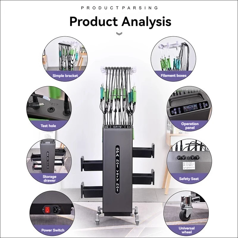 Hair Salon Intelligent Double Core Constant Temperature Digital Perm Machine Hot Ironing Machine 24V Barber