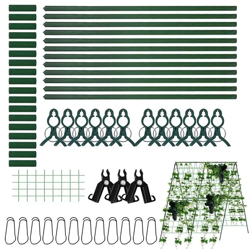 

Cucumber Trellis A Type Bracket Climbing Frame Set Garden Plastic Clips Plant Support Climbing Trellis Plant Support For Plant