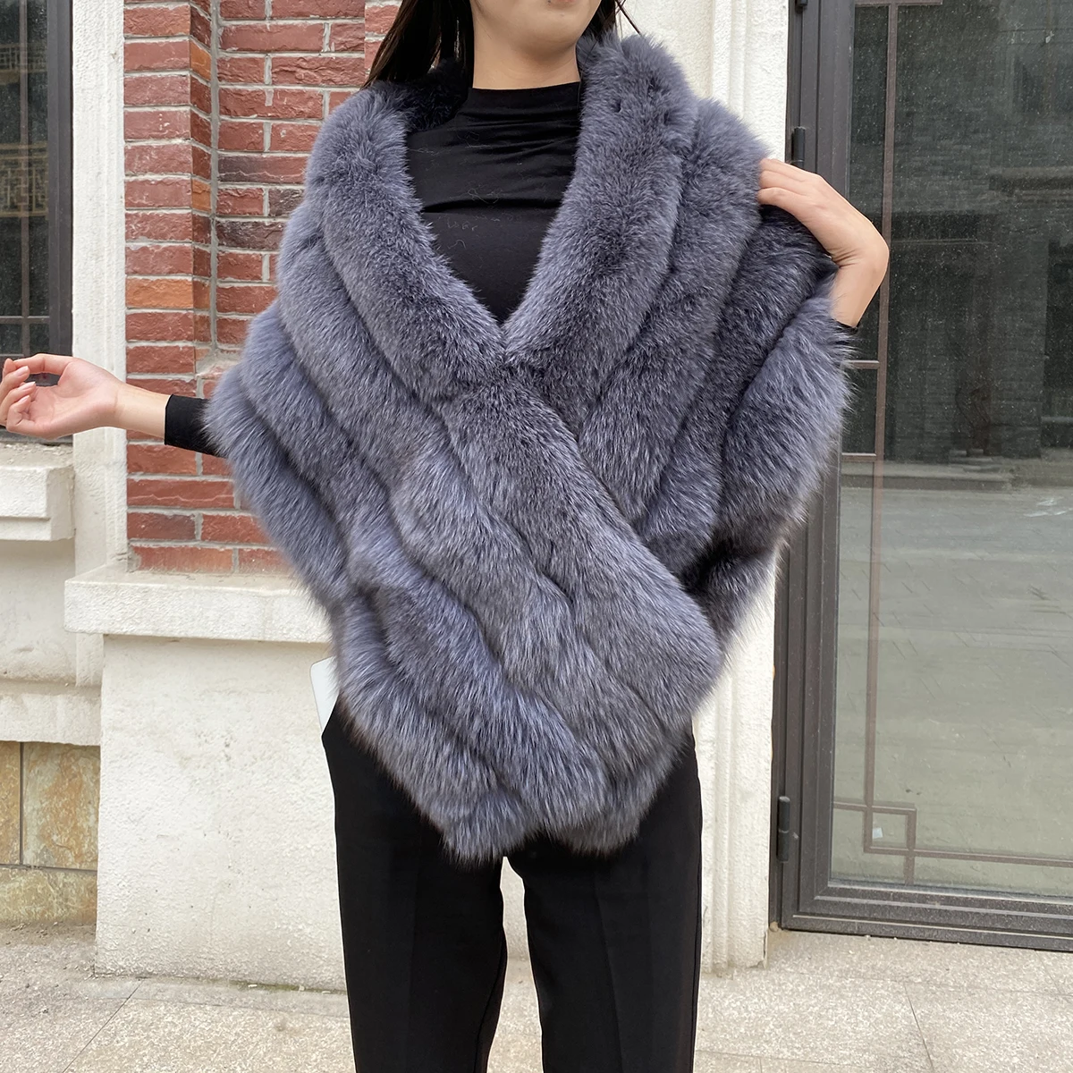 高品質　高級感あふれ　コート　ウール　キツネの毛　襟　通勤　純色　ベージュ＆グレー＆コーヒー色　三色　色選択可　L134 女性のためのキツネの毛皮の襟付きコート,高品質のウールのケープ,両面カシミア,秋と冬,新しい2022 - AliExpress