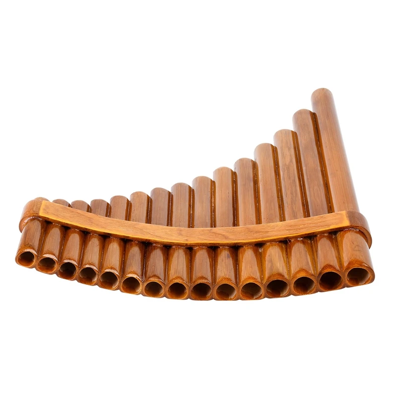 Natural Bamboo Flute,Pan Flute Wind Instrument,Handmade Pan Flute,15 Tones In G Major,Right Hand Model Durable Easy To Use
