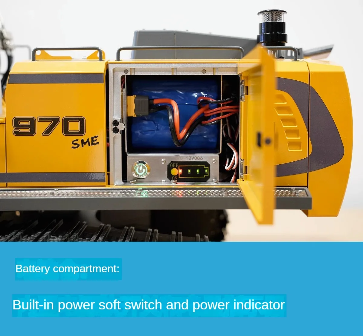 RC 1/14 koparka hydrauliczna wytrzymała metalowa koparka K970-100S wysokiej klasy zabawki dla chłopca modelu imitacja metalu 18 S27733155b0434285a714aae925fd9571y RC 1/14 koparka hydrauliczna wytrzymała metalowa koparka K970-100S wysokiej klasy zabawki dla chłopca modelu imitacja metalu