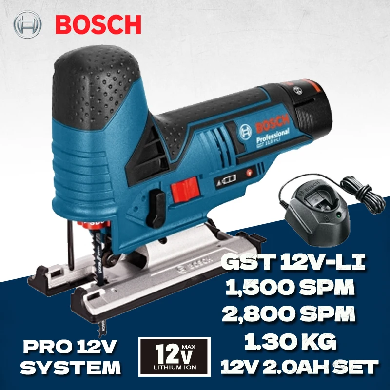 

BOSCH GST12V-Li Профессиональная беспроводная Лобзиковая пила, ручная изогнутая пила GST 12V-LI, электроинструмент