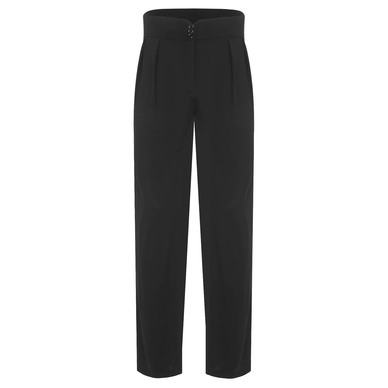 Men Dance Costumes Latin Skating Chacha Outfits Dancewear Long Sleeve Rhinestones Mesh Leotard Bodysuit and High Waist Pants - 5