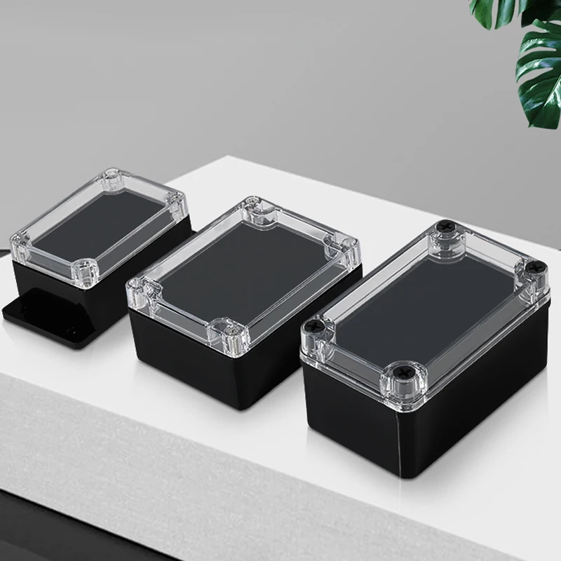 Electrical Junction Box Clear Cover Waterproof ABS Plastic With Transparent Lid