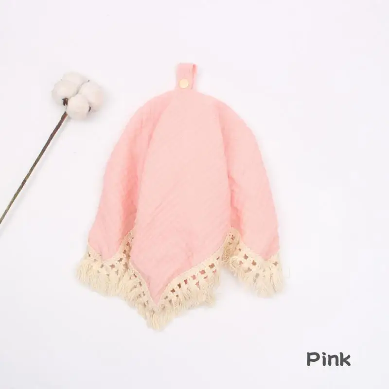 Tassel Baby Towel Face Towel Baby Bath Bib Sweat-absorbing Handkerchief Cotton Burp Cloth Soft Absorbent