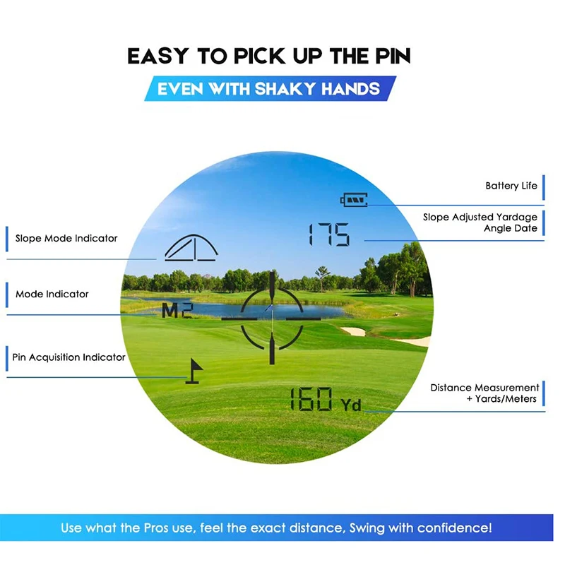 Hunting Laser Rangefinder 650 Yards Distance Meter 6X Magnification with Vibration Angle Height Speed Measuring Tool for Golf,laser rangefinder,distance meter