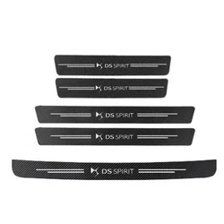 Carbon Fiber Door Sill Protector Film - Anti - Scratch Guard (5Pcs - DS)