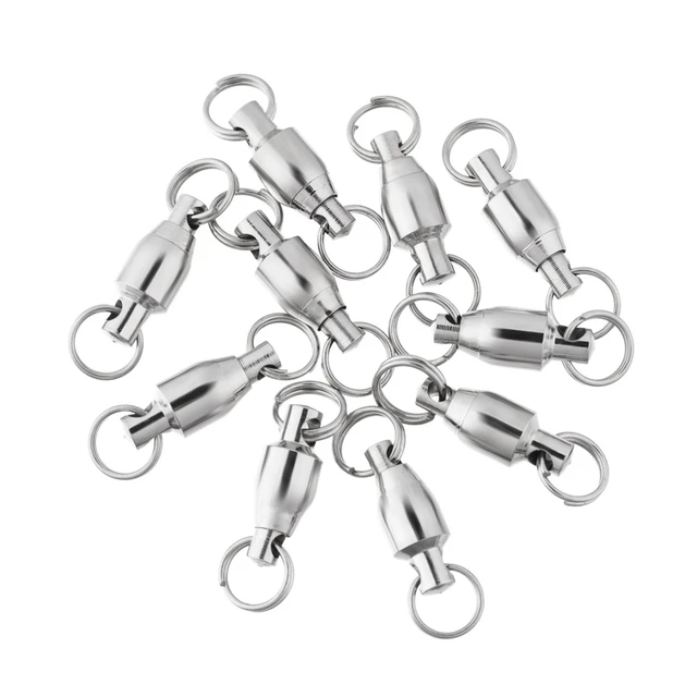 5-10pcs Fishing Swivels Ball Bearing Swivels with Solid Ring Bass Saltwater  Fishing Tackle Big Game