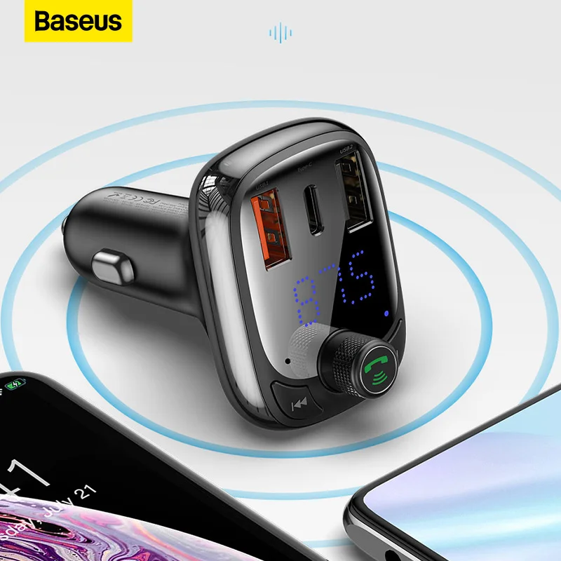 Tanie Baseus nadajnik FM szybkie ładowanie 4.0 3.0 QC4.0 QC szybka ładowarka samochodowa USB zestaw sklep