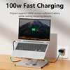Blueendless Aluminum ipad Holder 10 in 1 docking C hub 4K 60Hz Type C Adapter USB3.0 5Gbps 100W PD Charger For Laptop desktop 5