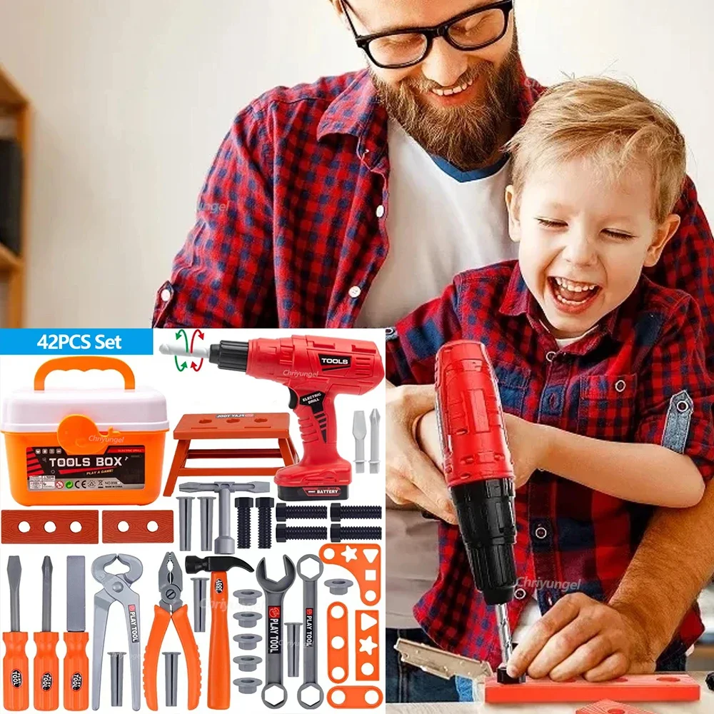 Pretend Tools Kit Kids 42PCS Set Play Repair Tool Set Plastic Construction Toys Screwdrivers For Toddler Boys Girls Child plastic construction toys,kids repair toys,kids construction toys,kids pretend play set