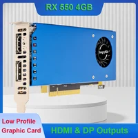 SONGREY RX550 4GB GDDR5 128bit Low Profile Graphics Card,Dual HDMI+DP Output,PCIe 3.0, 4/8K Desktop GPU for Office/Light Gaming 1