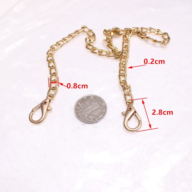 120cm/100cm Convenient Metal Purse Chain Strap Handle Replacement