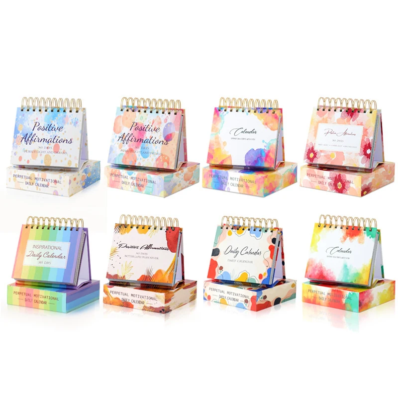 

Мотивационный календарь 2024, ежедневные вдохновляющие цитаты, креативный положительный письменный стол, самоуход, календарь, планировщик, милый