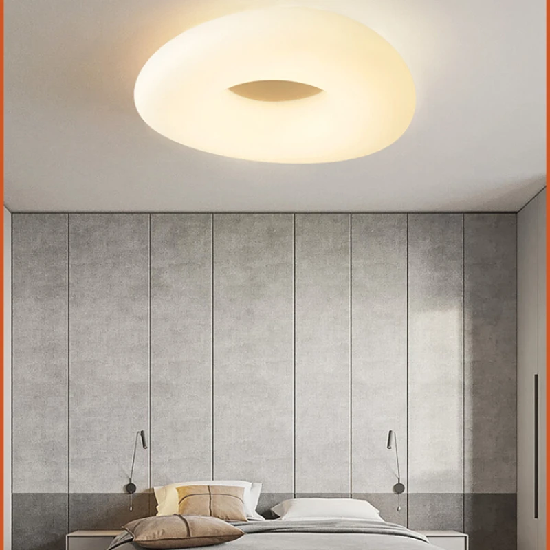 Bedroom lamp ceiling lamp Nordic minimalist cream style room lamp modern creative study corridor balcony table lamp