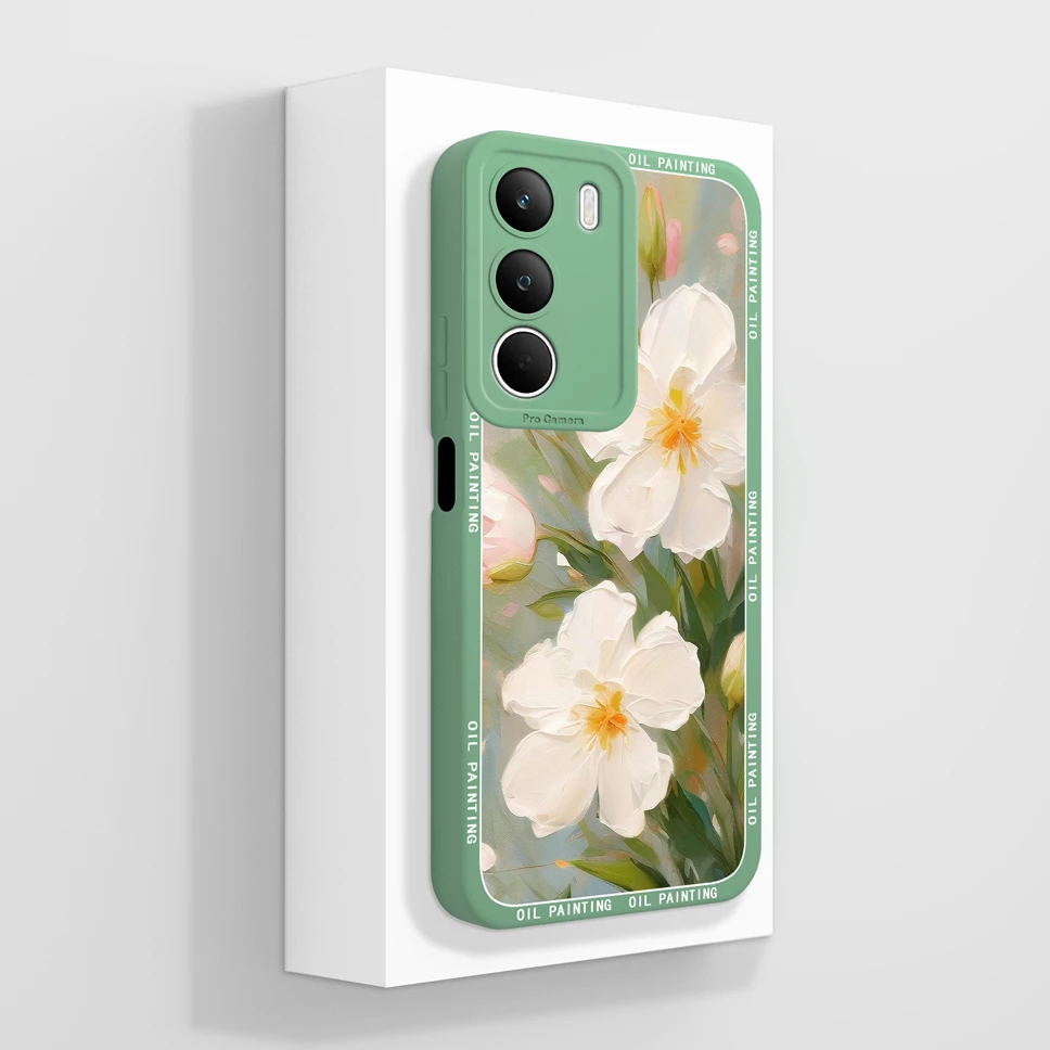 Lovely Flowers Pattern Shockproof Phone Case - Full Protection Cover