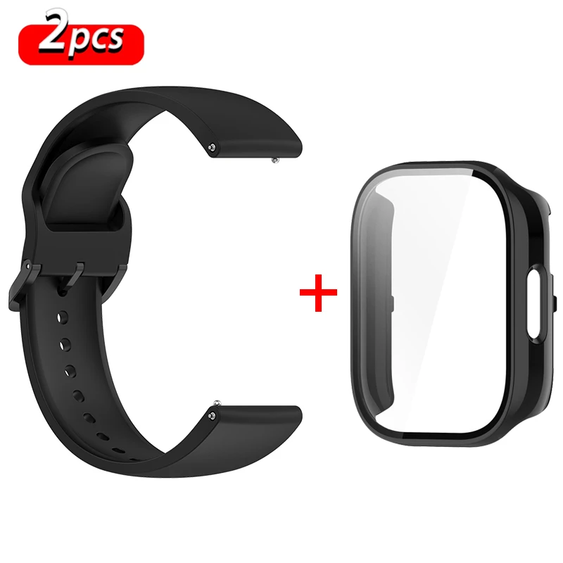 Premium Silicone Wristband and Protective Case for Smartwatch - Durable and Stylish Accessories