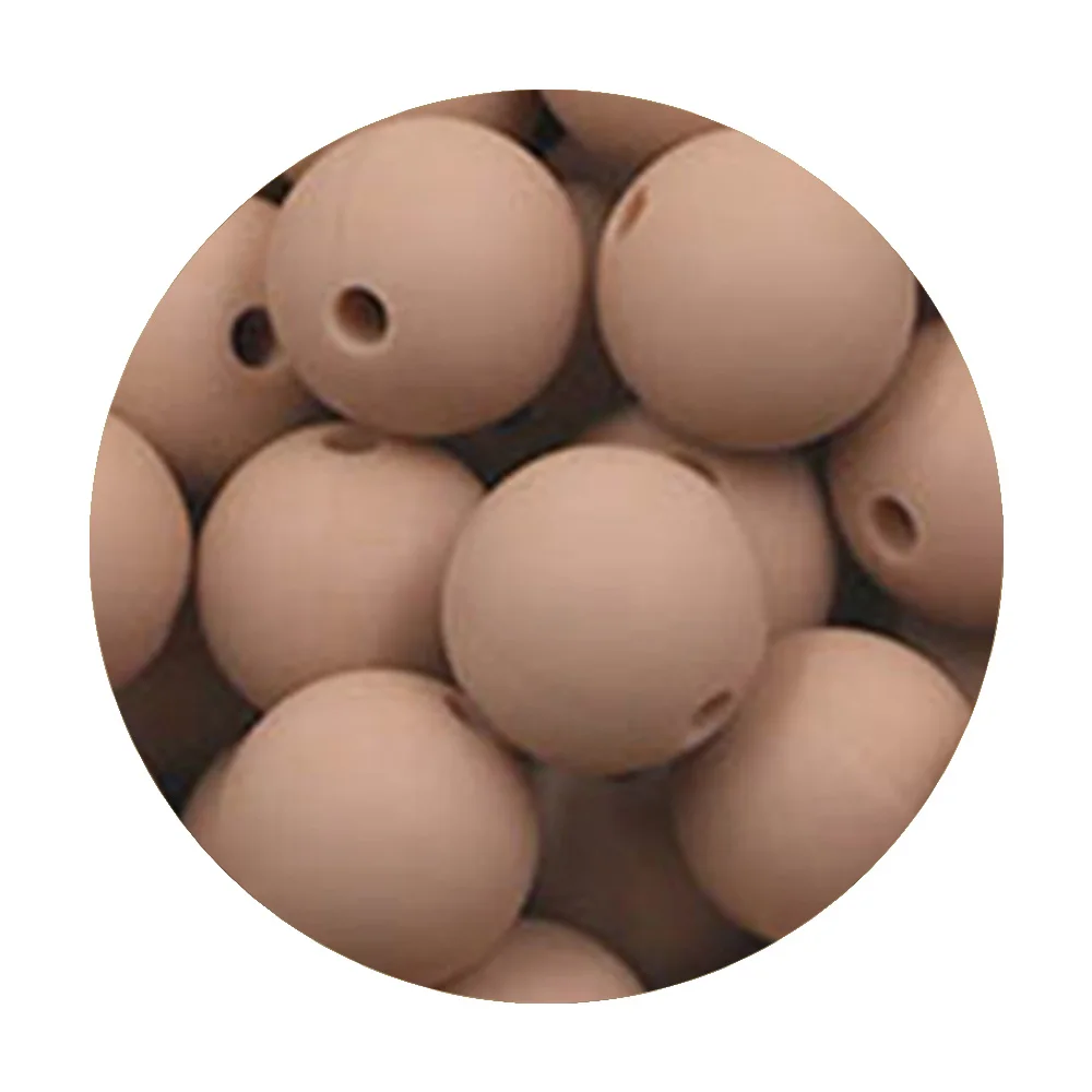 Silicone Round Focal Beads Set - DIY Jewelry Crafting Kit (50 pcs)