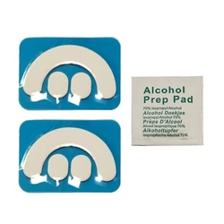 Enhanced Mouse Glides Stickers Pad Replacement - Rounded, Curved Design (Set of 2) (White)