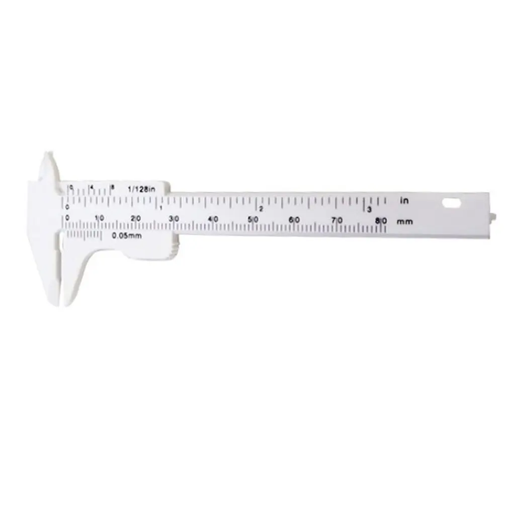 

0-80mm/150mm 0.5mm Plastic Vernier Caliper Double Scale Measuring Tools Student Mini Tool Ruler DIY Model Making Woodworking