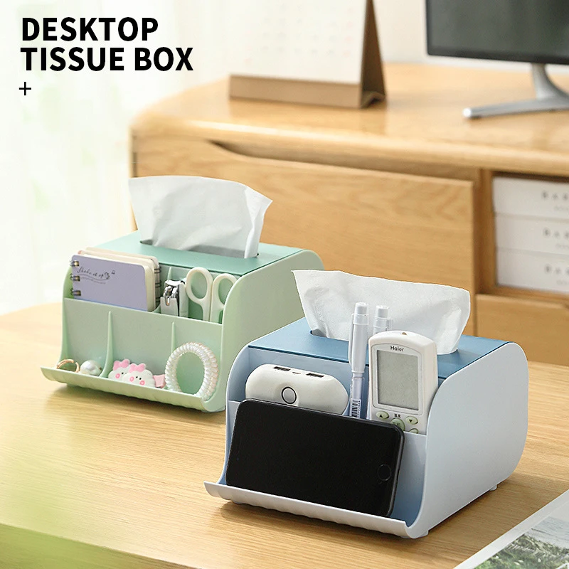 

Desktop Multifunctional Storage Box, Item Organizer, Tissue Container, Pumping Paper Towel, Napkin Box, Wet Wipes Holder