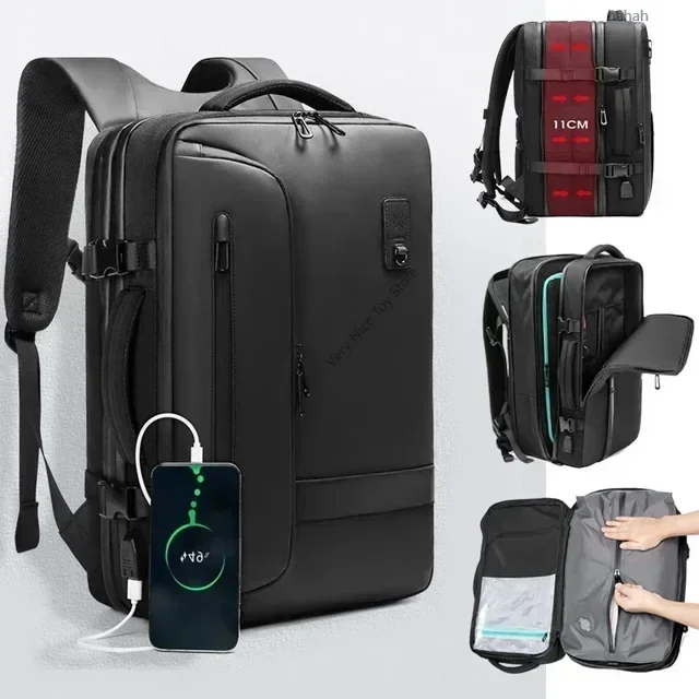Zaino Da Viaggio Sottovuoto 62L Impermeabile Con Pompa - Bagaglio A Mano Espandibile Antifurto