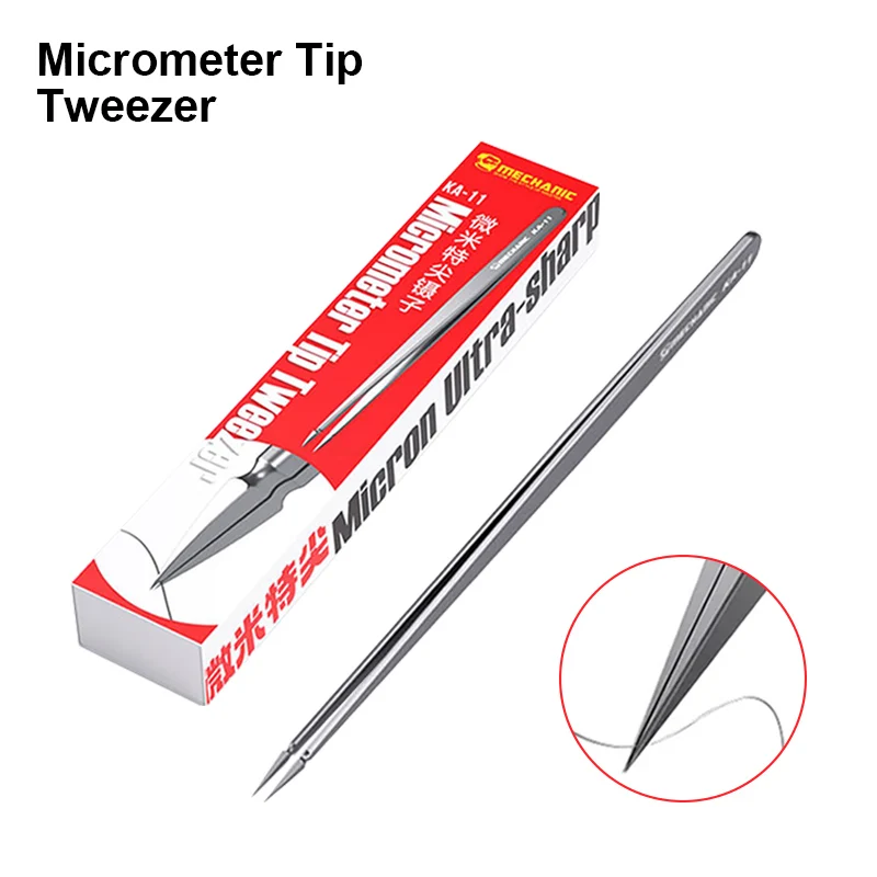 

MECHANIC KA-11 Ultra Fine Hand Grinding Tweezers Universal Non-magnetic Precision Mobile Phone Repair Clamping Tool