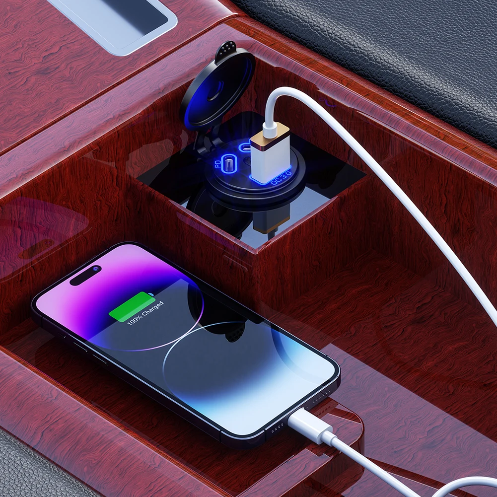  PD CŸ  ܼƮ, 45W USB  , IP66  ڵ  , ġ , ڵ ؾ 