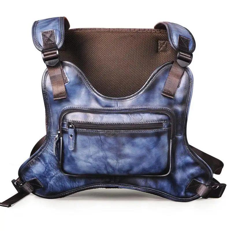 Top Casual Men's Travel Chest Bag Mobile Phone Camera Waist Pack Outdoor Genuine Leather Waist Bag Fanny Pack shoulder bags