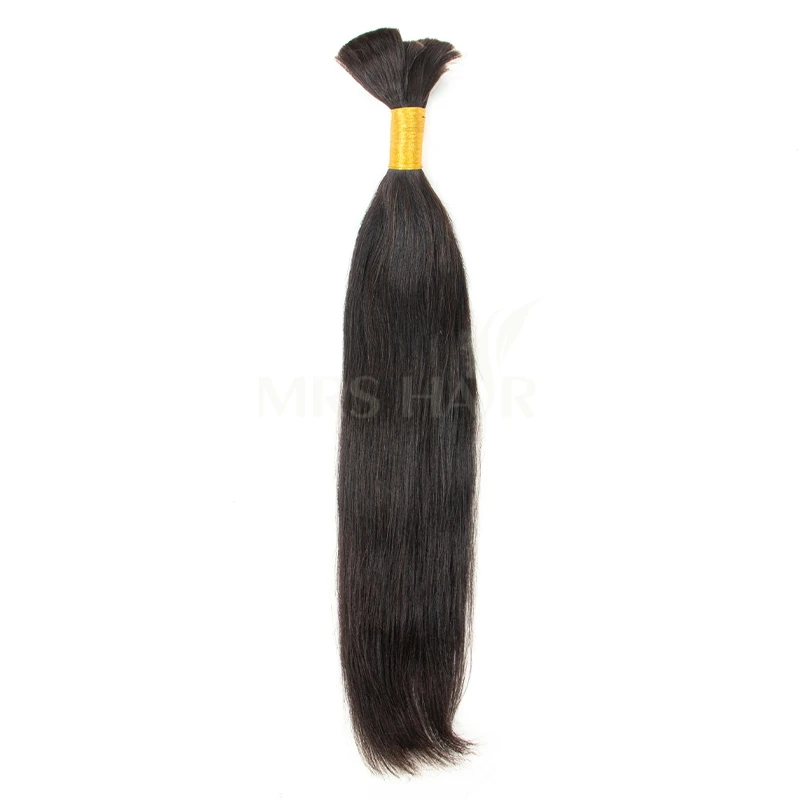 Hair Bulk Natural Black Human Hair Bundles No Weft Silk Straight Extension 12-26 Inch 50g/Bundle Bulk Extension DIY