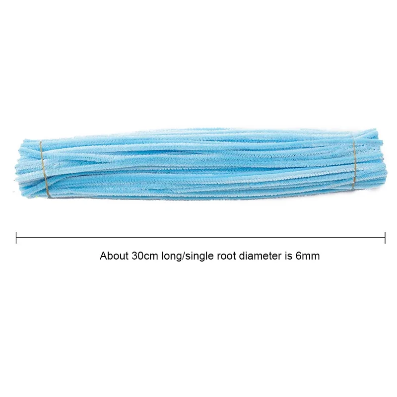 20/100PCS Colorful Twisted Rod Creative DIY Handcraft Twisting Bar Wool Root Fluffy Bar Iron Wire Imaginative Decorations chenille pipe cleaners,craft supplies,chenille craft supplies