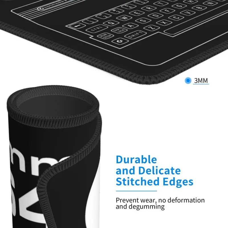 レトロコモドール 64 ゲーミングマウスパッド滑り止めゴム Lockedge