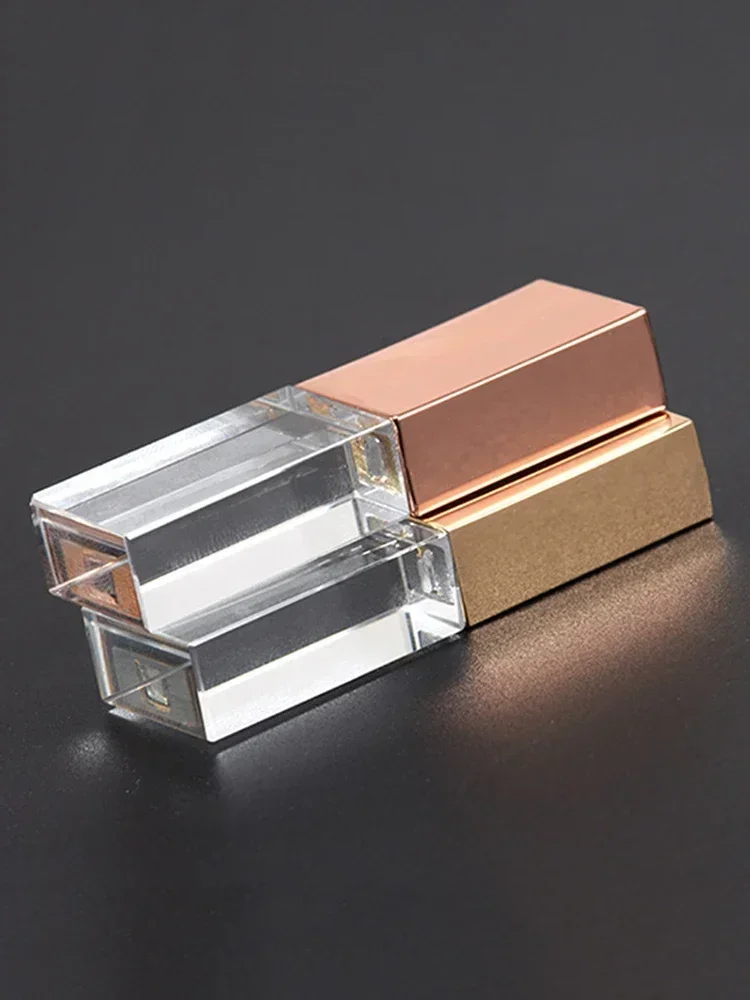 JASTERS 크리스탈 USB 스틱 3D 인쇄 무료 커스텀 로고, USB 플래시 펜 드라이브, 투명 유리 펜 드라이브 선물, 8GB, 16 GB, 32GB, 64GB 