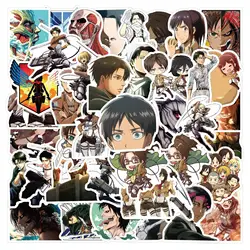 Attack on Titan Waterproof Sticker Pack - 50 - Piece Set for Scrapbooking, Phone, Luggage, and Skateboard Decor (Multicolor)