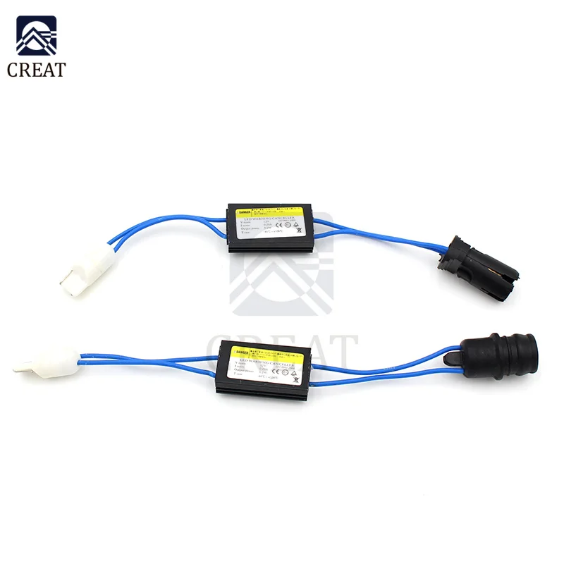 LED Warning Canceller Decoder 12V T10 Cable for 501 T 10 W5W 192 168 Car LED Lights Error Load Resistor