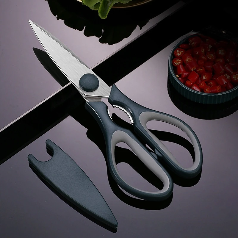 Multifunctional Kitchen Scissors Plastic Handle Stainless Steel Scissors  Kitchen Tijeras De Cocina Chicken Bone Scissors - AliExpress
