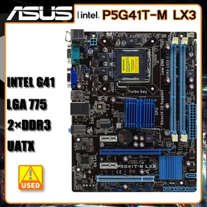 Материнская плата LGA 775 Asus P5G41T-M LX3 Intel G41 DDR3 8 ГБ SATA II VGA ATX Поддержка процессоров Celeron 450