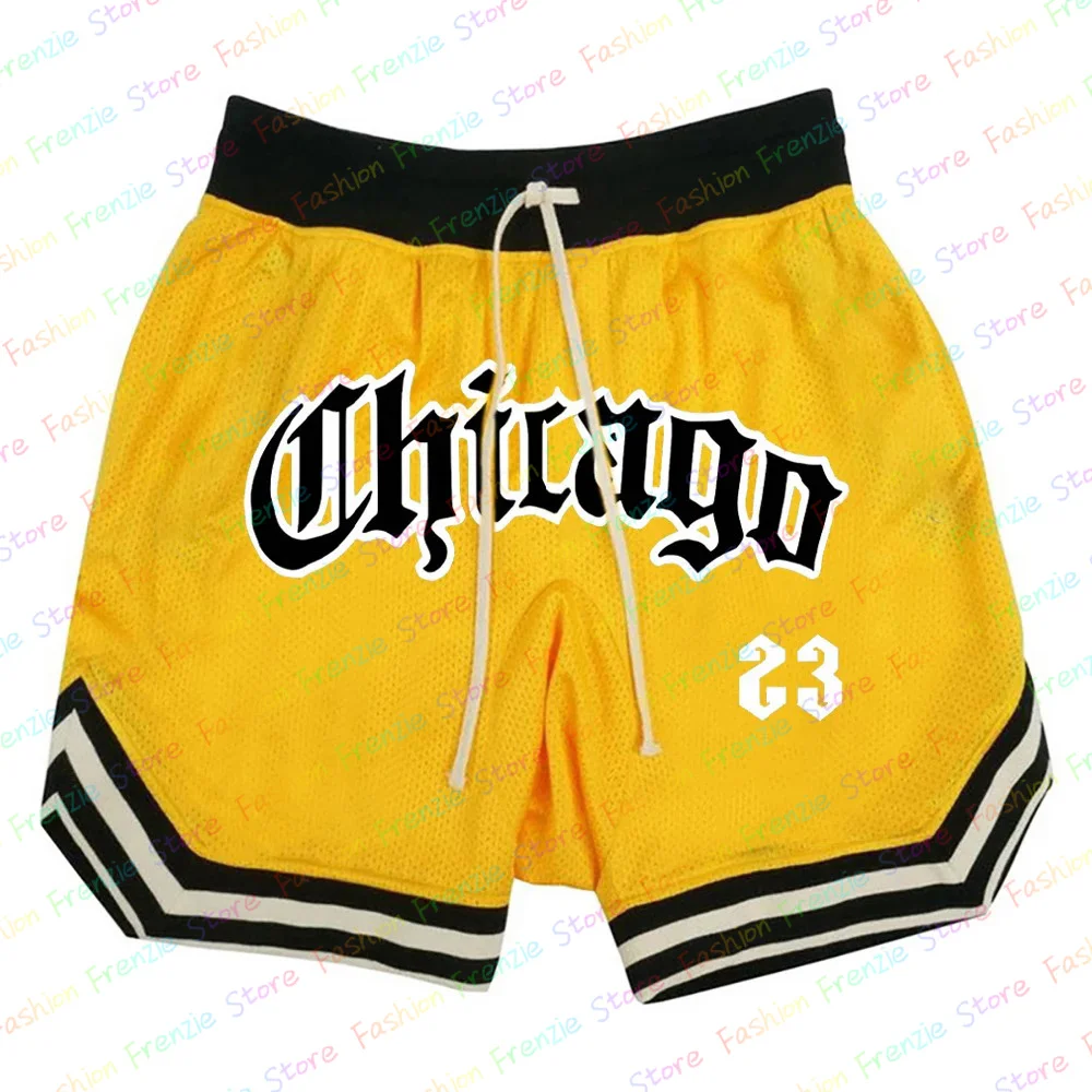 24/25 New Summer Men Chicago 23 Training Shorts Sports Basketball Casual Beach Jogging Fashion Streetwear bermuda shorts