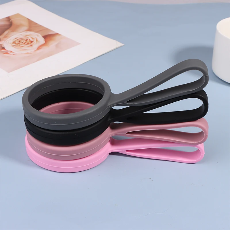 

Portable Elastic Silicone Kettle Hanging Buckle Sports Water Bottle Handle Holder Water Cup Carrying Rope Outdoor Camping Tool